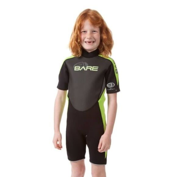 NWT BARE Tadpole Shorty Toddler Kids Neoprene Zip Up Rash-Guard Wetsuit 2 Yrs - Picture 2 of 6